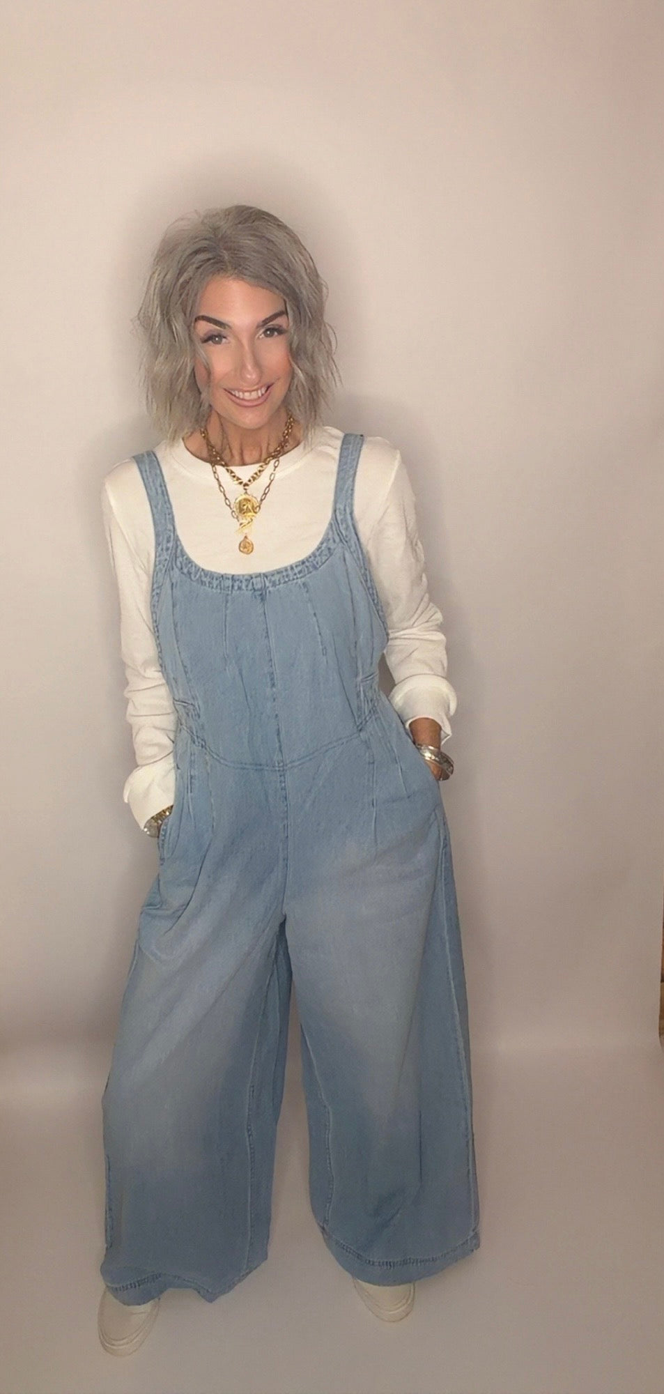 DENIM OVERALL JUMPSUIT