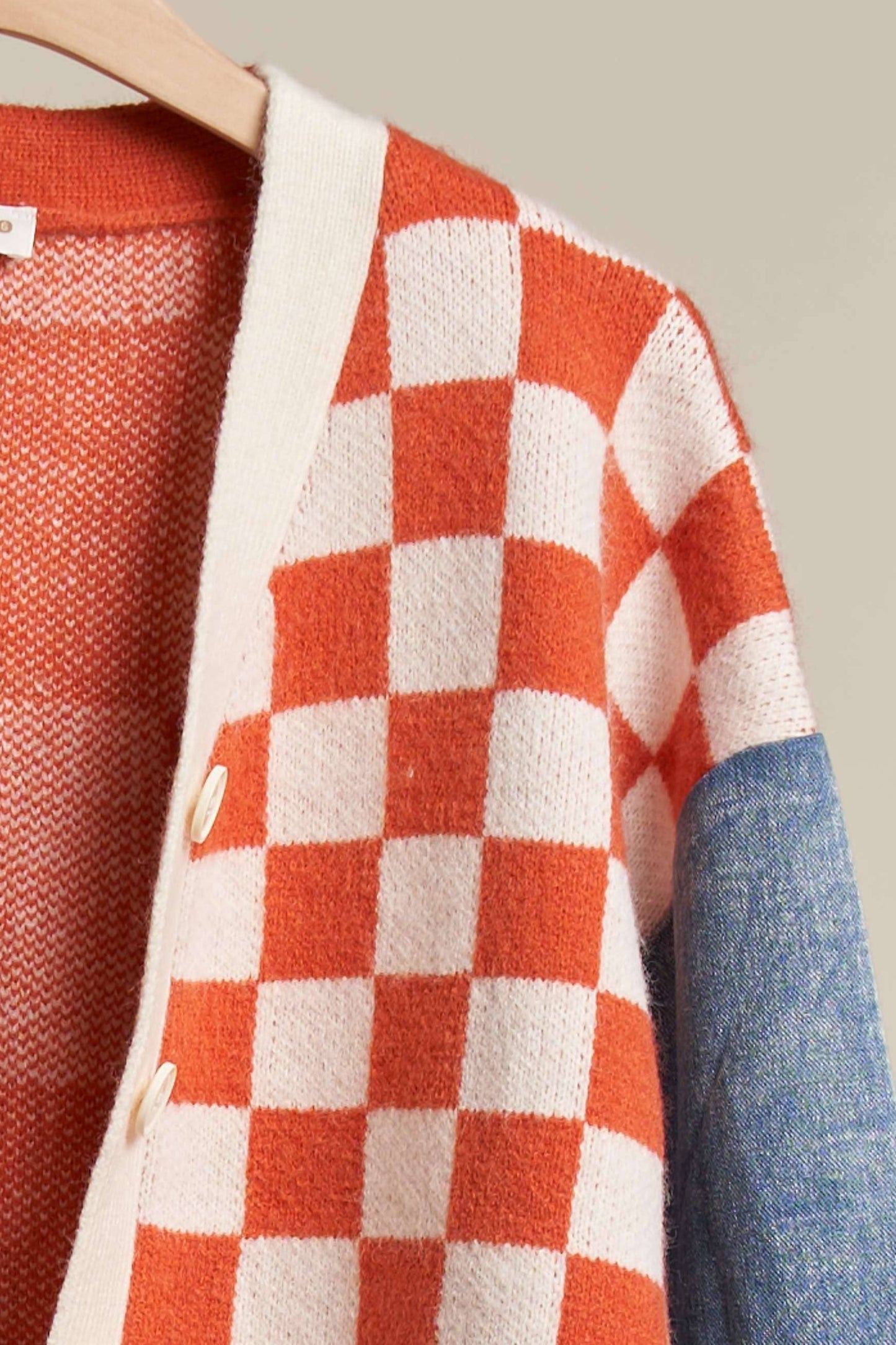 Checker Plaid Cardigan