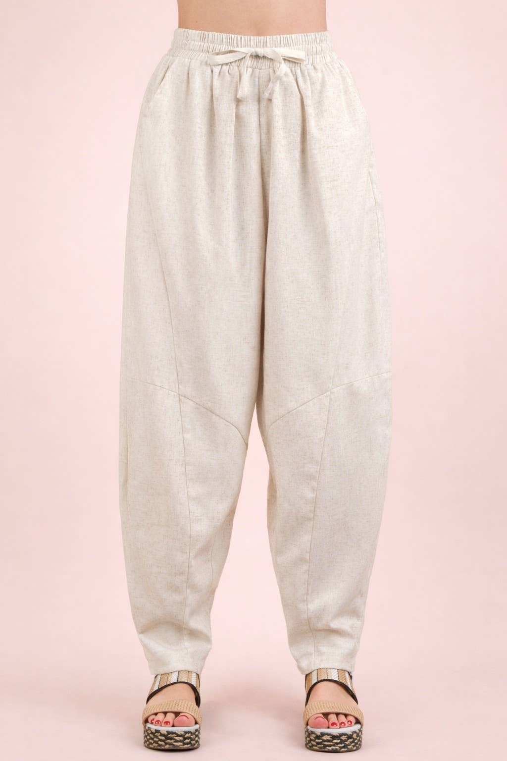 Solid Barrel Comfy Woven Pants