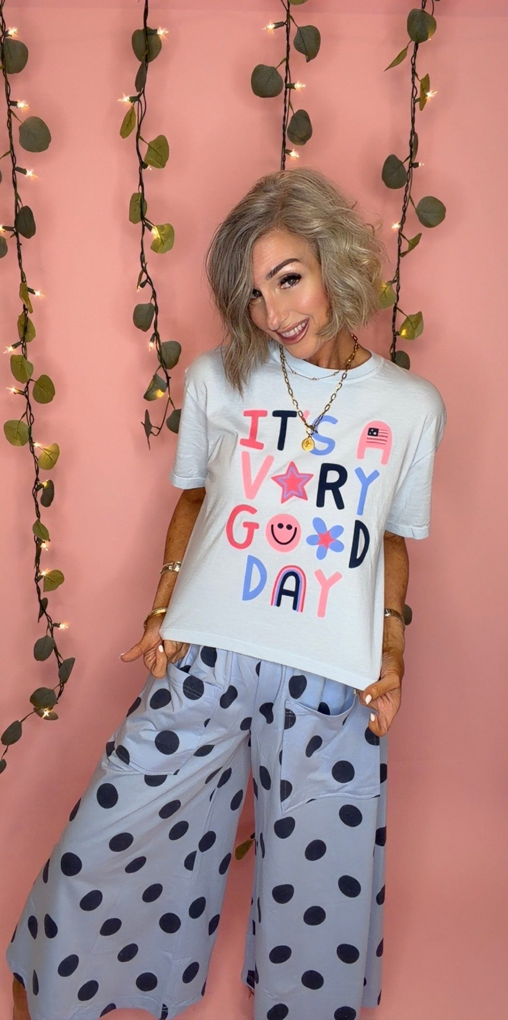 Polka Dot Pull-on Pants