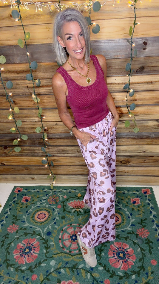 Leopard Print Patch Pocket Loose Pants | S-XL