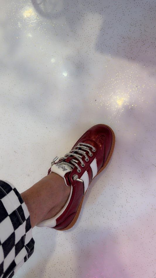 Corkys Hey Girl Burgundy Metallic