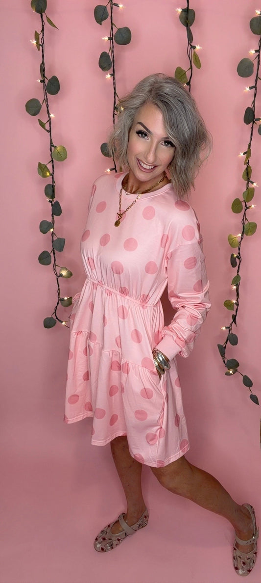 Polka mini dress