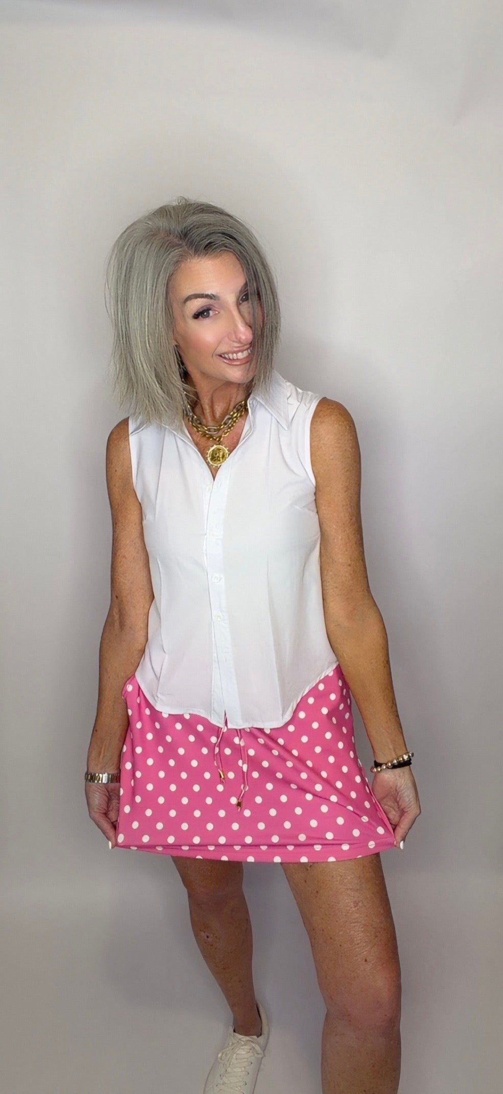 Pink Polka Dot Skort