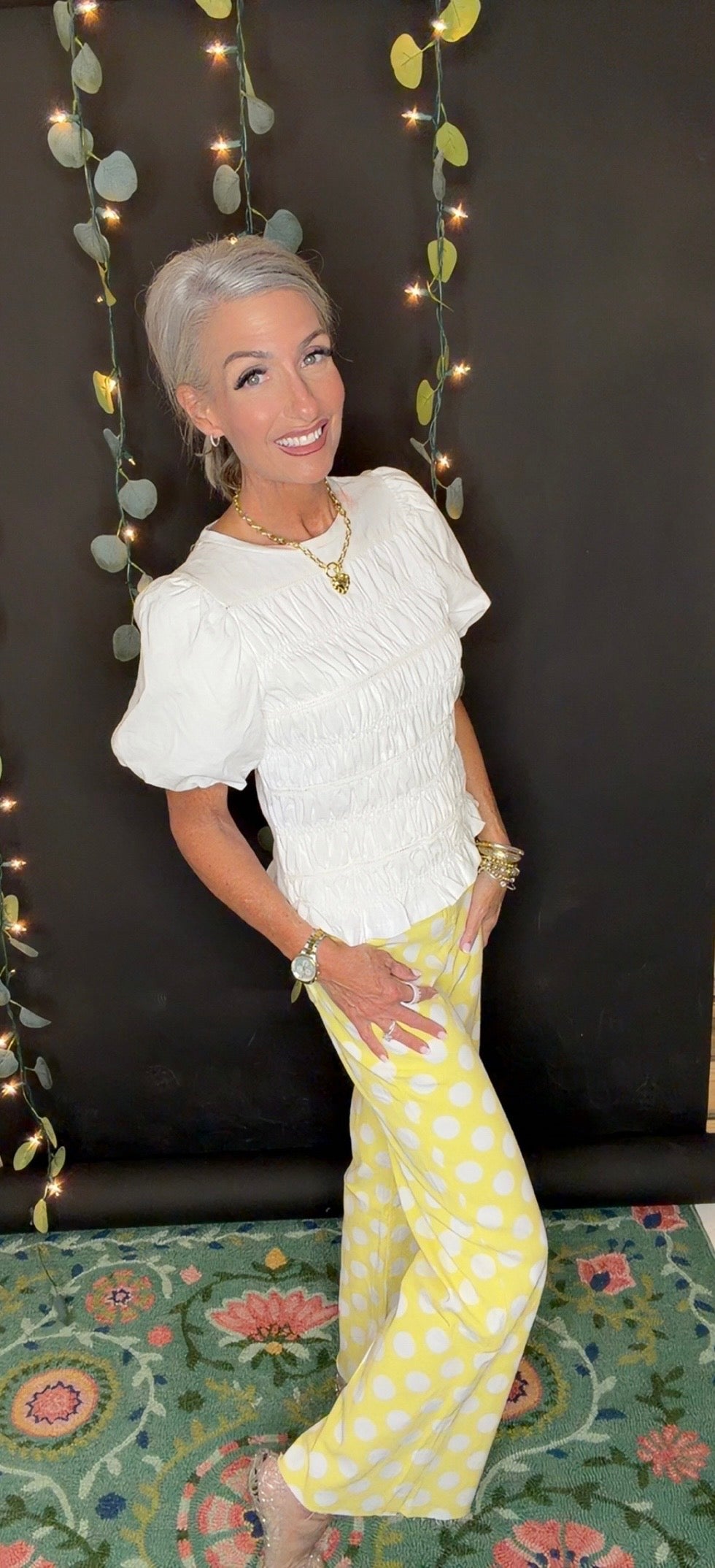 Poppy & Pine Daisy Dot Denim