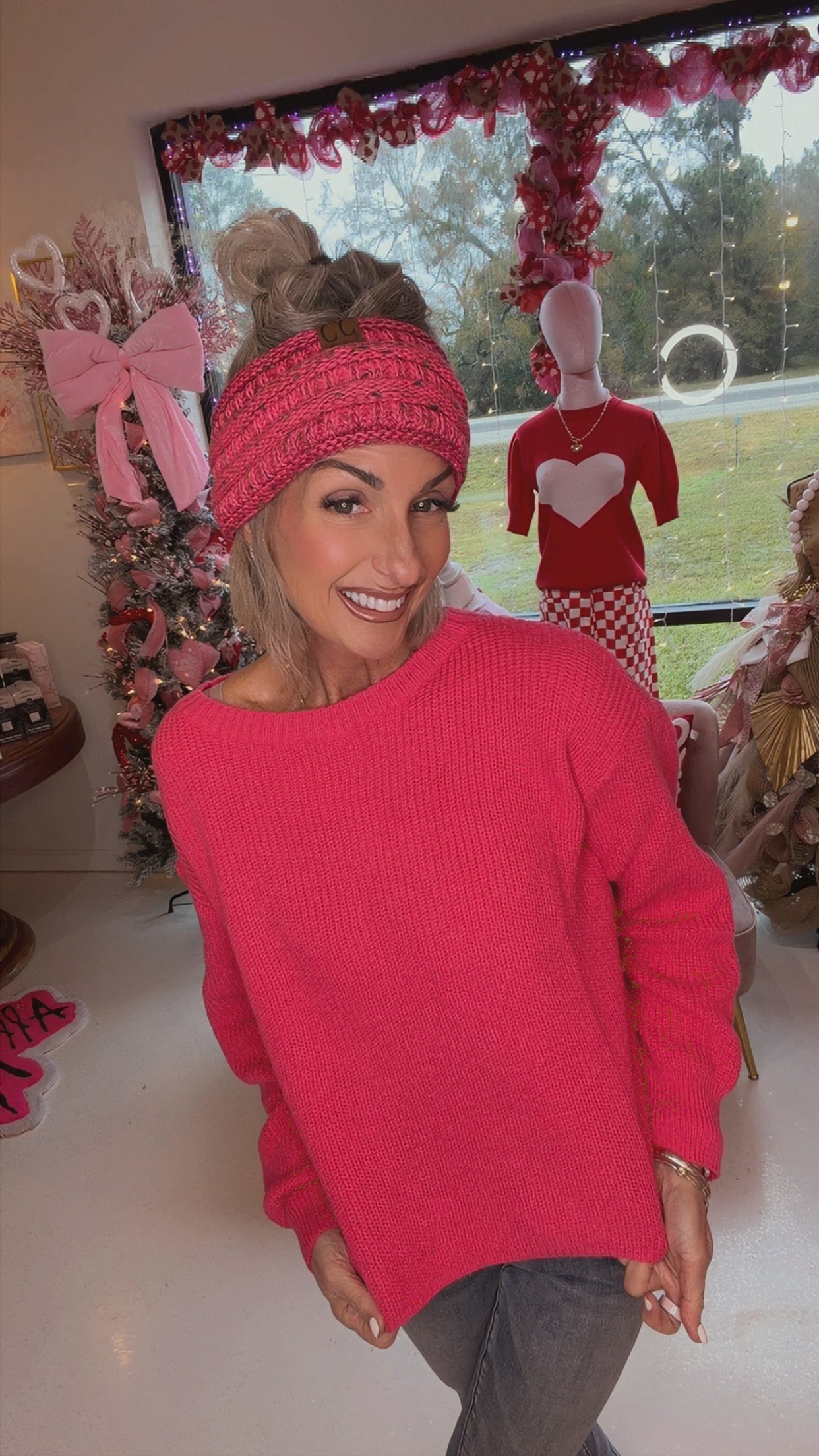 Solid Color Knit Sweater