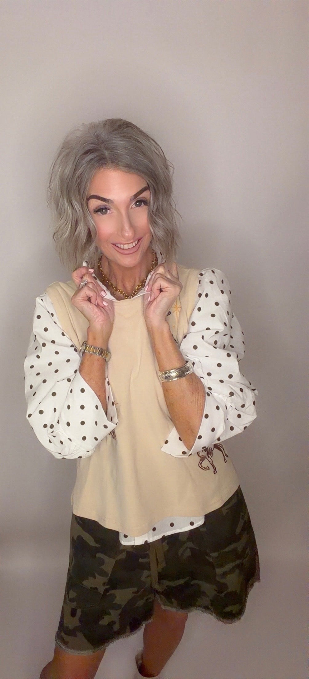 Western Motif Embroidered Sleeveless Top