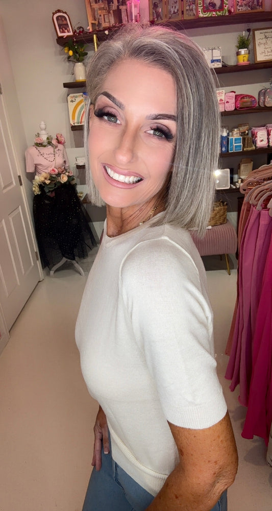 Half Sleeve Crewneck Lightweight Soft Pullover Tee