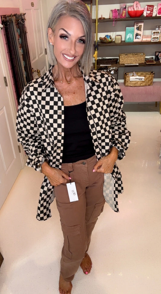 CHECKERD BUTTON DOWN SHIRTS