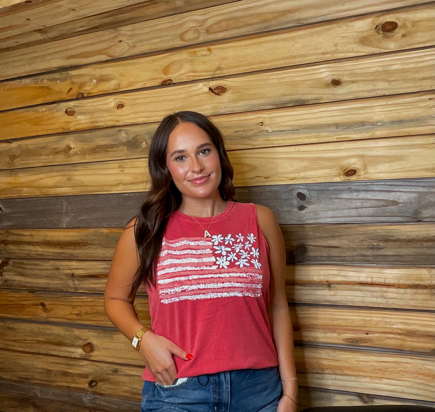 AMERICAN FLAG MINERAL GRAPHIC TANK TOP