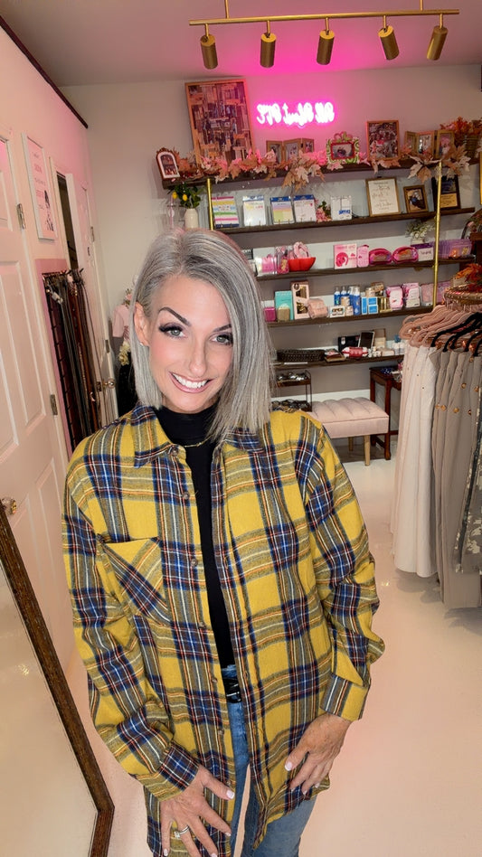 Button Down Soft Fabric Plaid Shirts