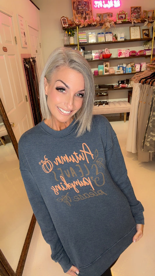 AUTUMN PUMPKINS MINERAL SWEATSHIRTS