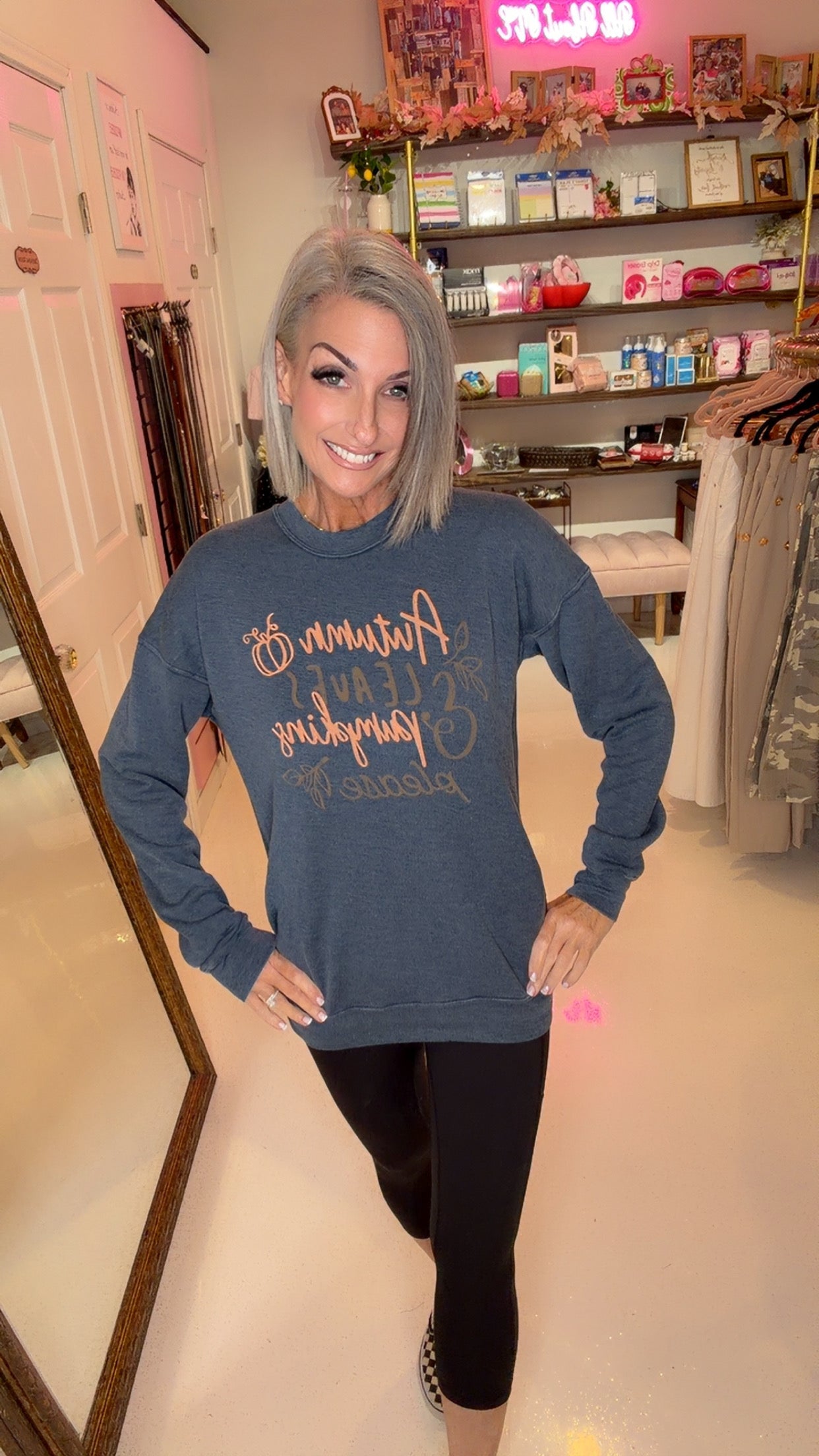 AUTUMN PUMPKINS MINERAL SWEATSHIRTS