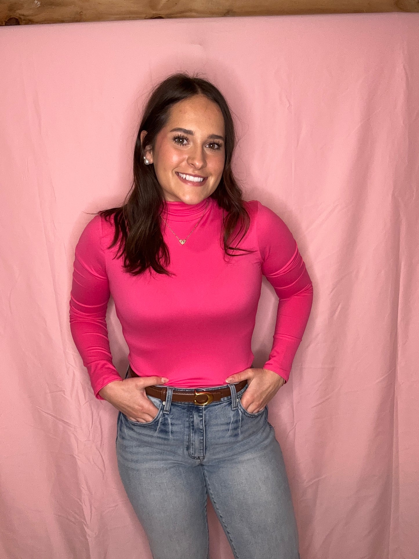 Mock Neck Long Sleeve Bodysuit