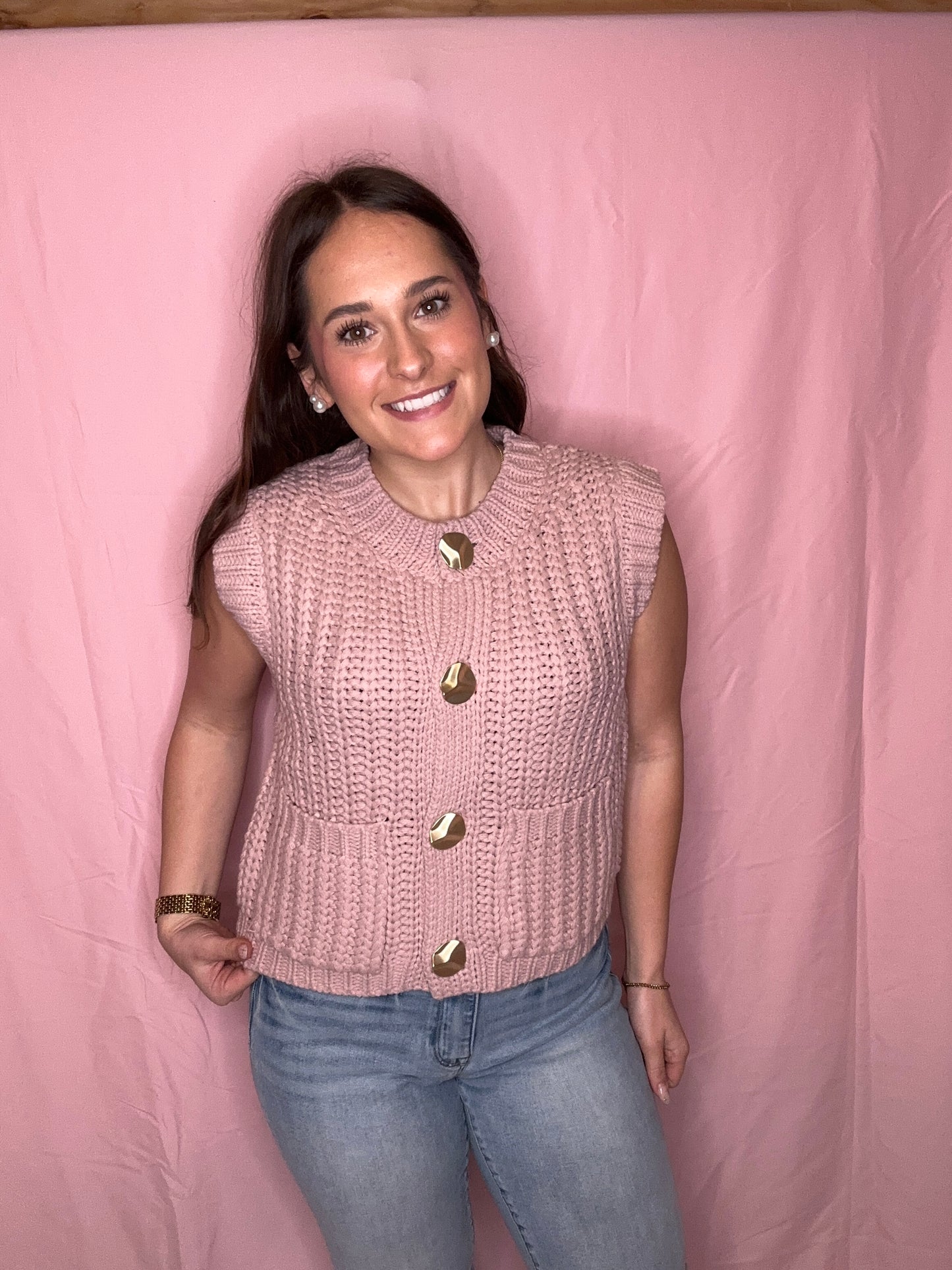 Chunky Knit Sweater Vest