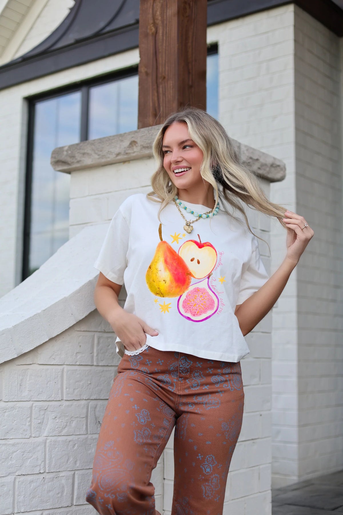 Poppy & Pine Brown Bandana Pants
