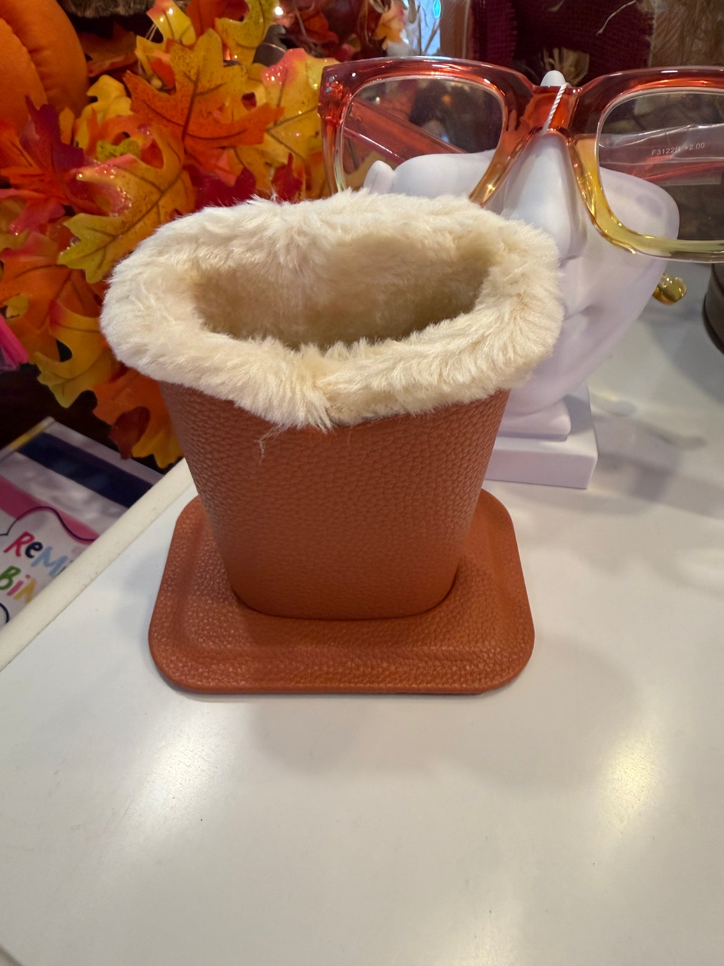 Eye glass stand up holder