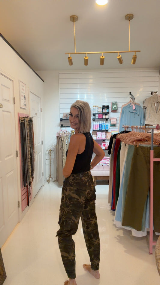 MID WAIST JOGGERS WITH UTILITY POCKETS-