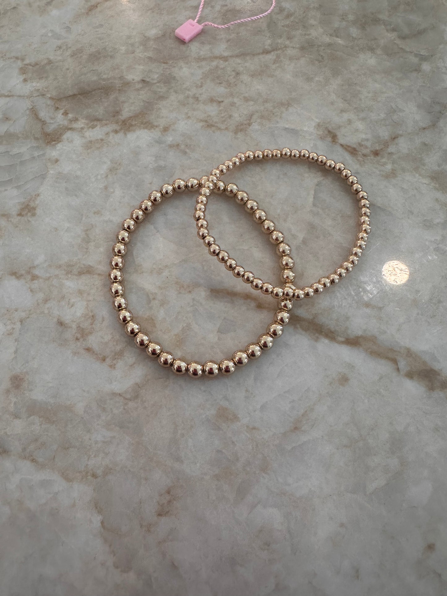 Double gold beaded bracelet