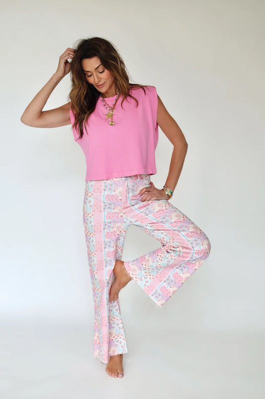 Poppy& Pine Floral Patchwork Denim