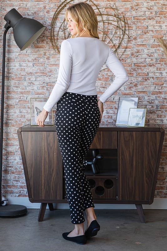 POLKA DOT STRAIGHT PANTS