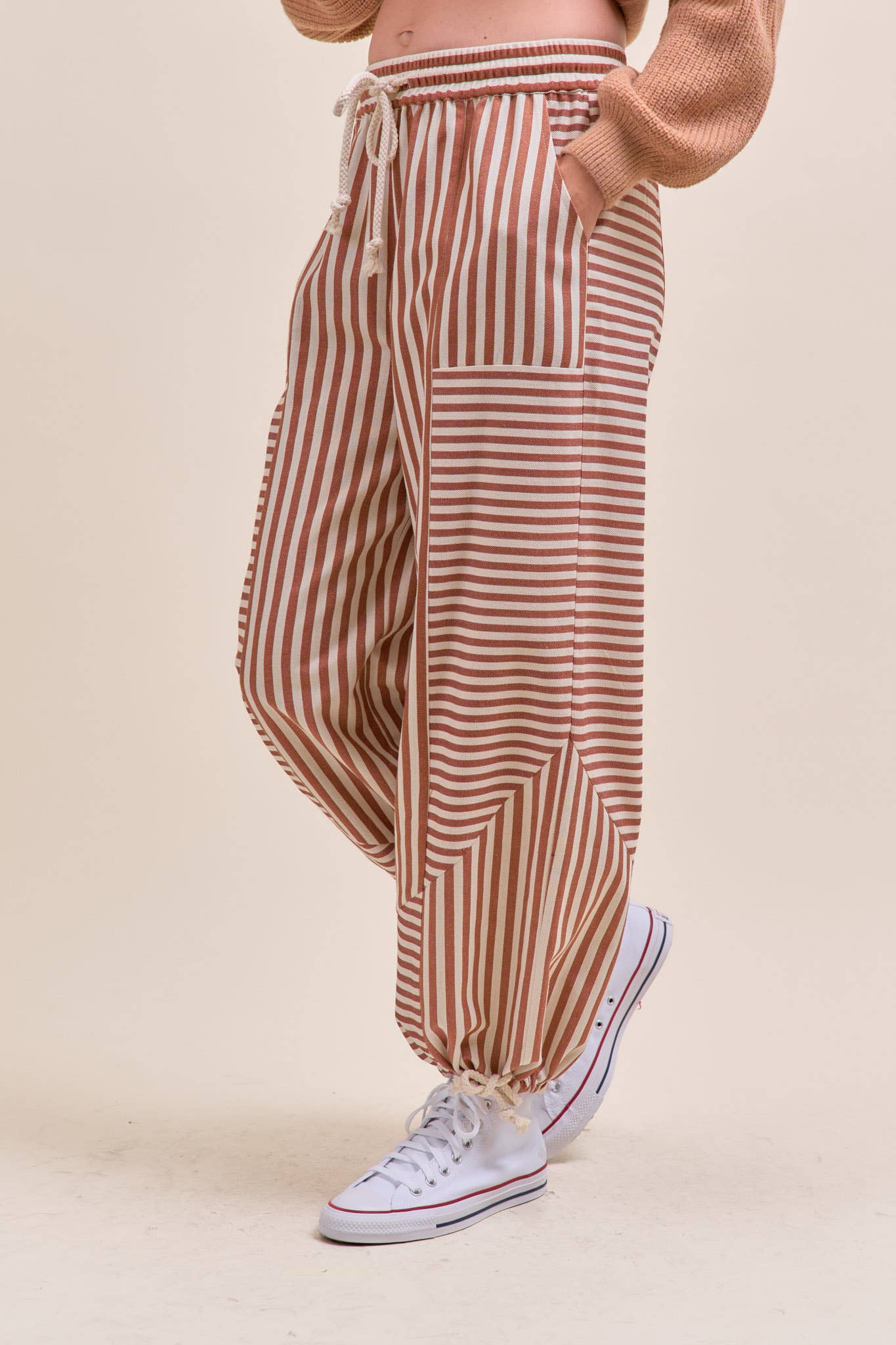 MIXED STRIPES PARACHUTE PANTS