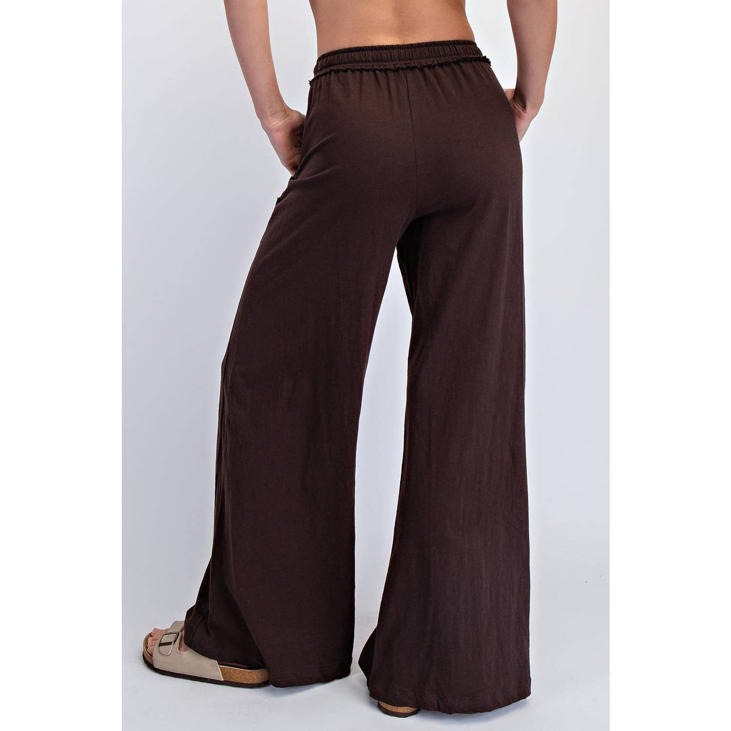 COTTON SLUB LOUNGING WIDE PANT