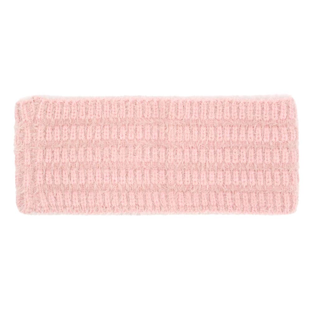 Fuzzy Cable Knit Headband