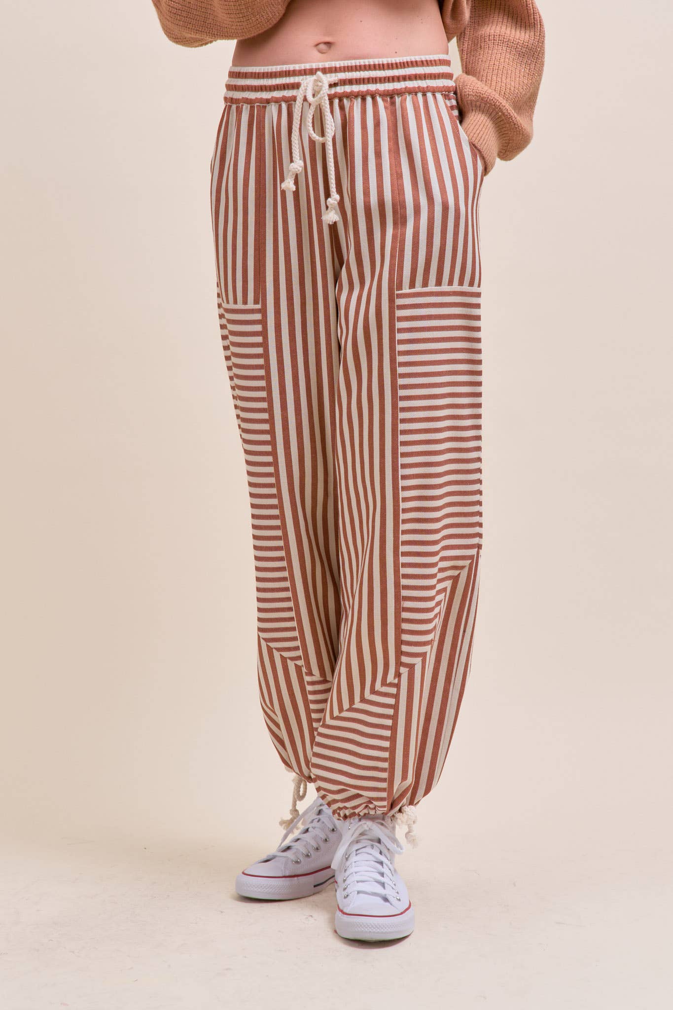 MIXED STRIPES PARACHUTE PANTS
