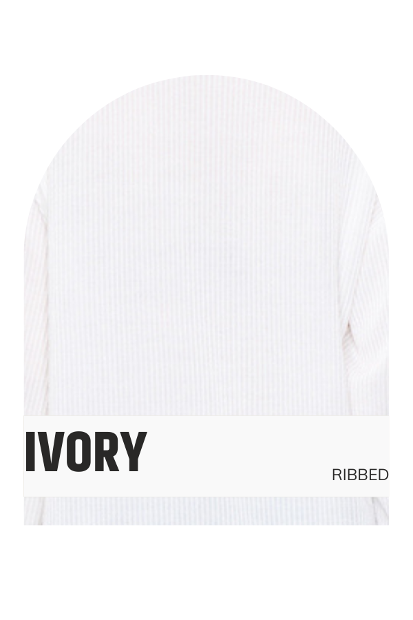 L/S RIBBED ROUND NECK TOP WITH POCKET