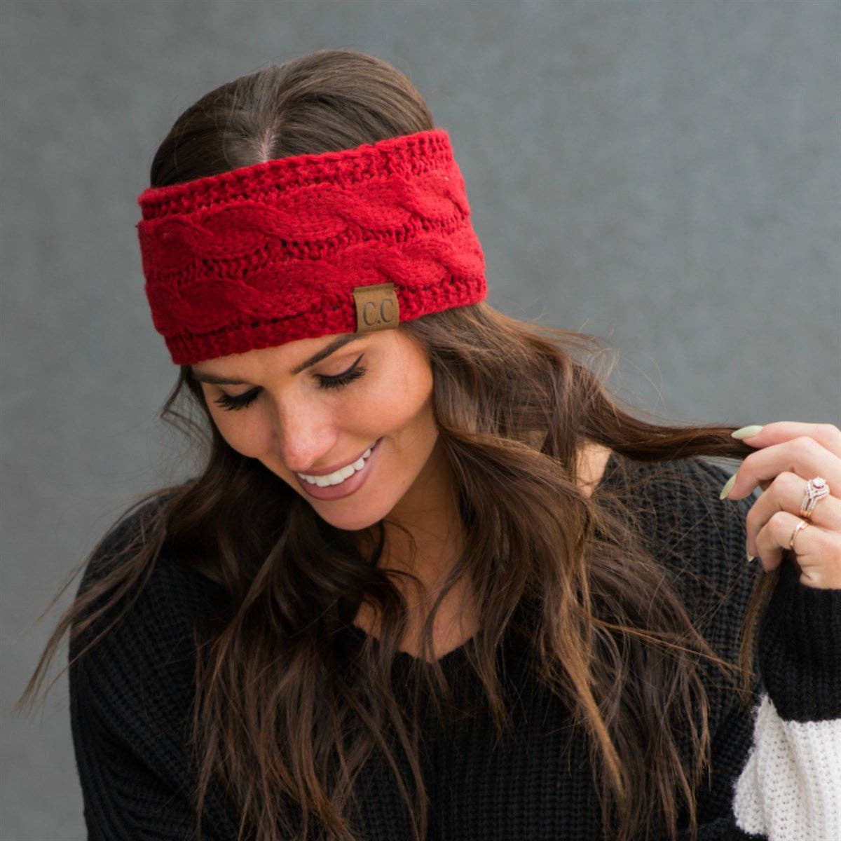 CC Cable Knit Lined Headwrap