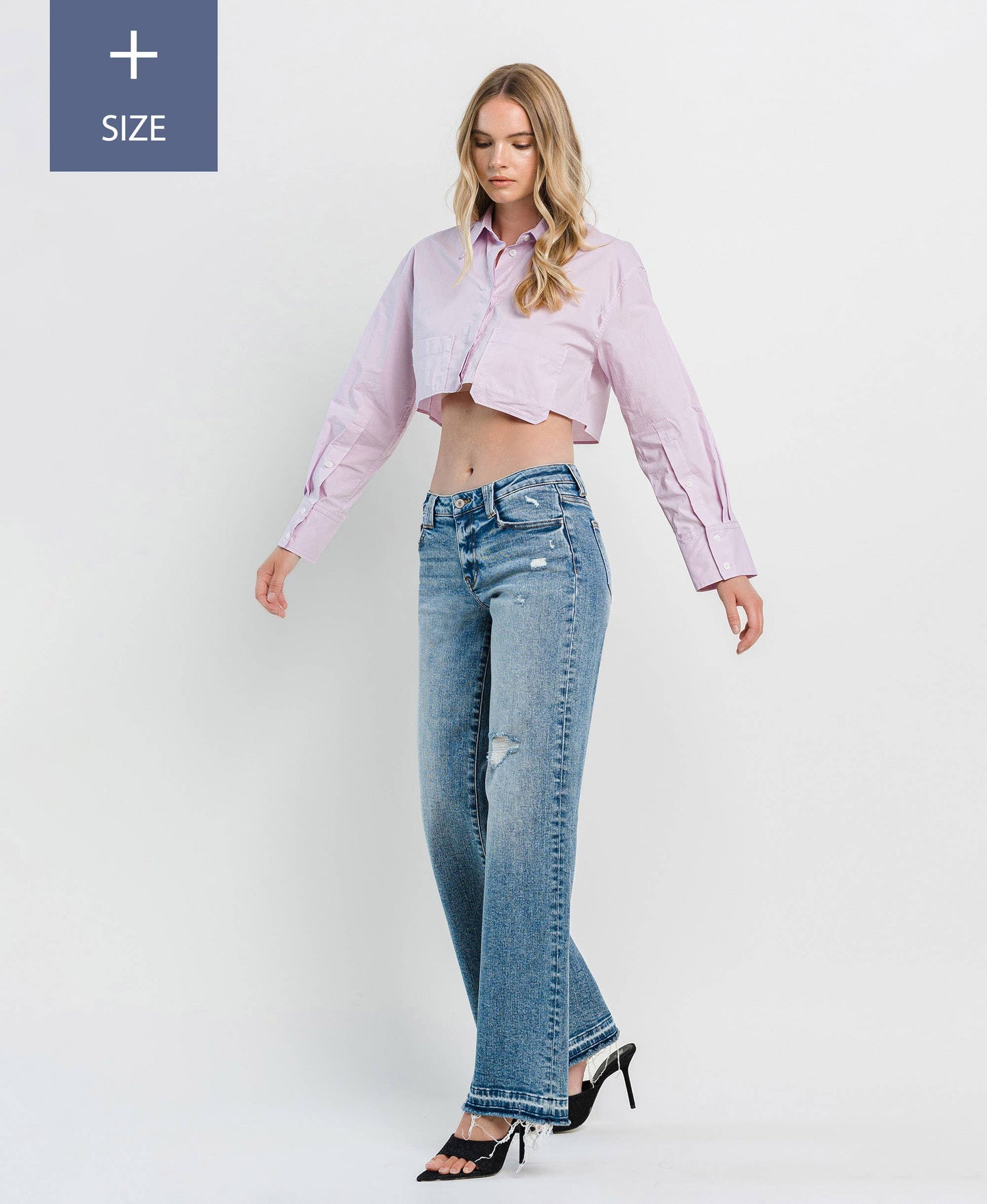 PLUS SIZE TUMMY CONTROL HIGH RISE WIDE LEG