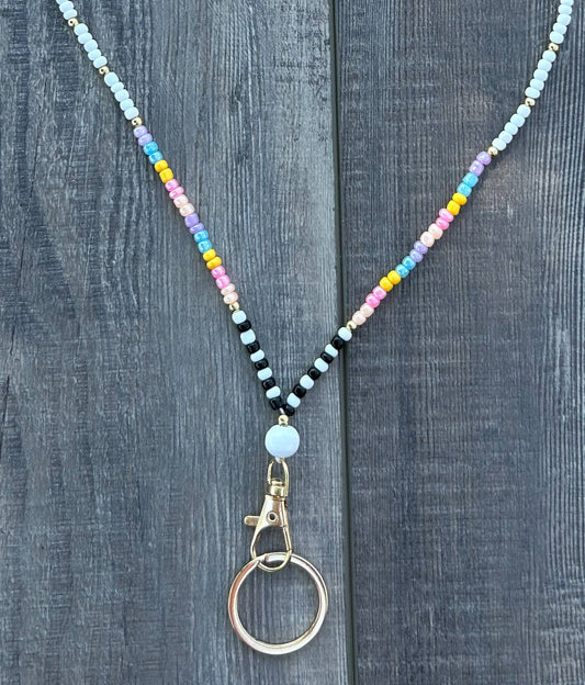 Seed Bead Lanyard with Breakaway Clasp