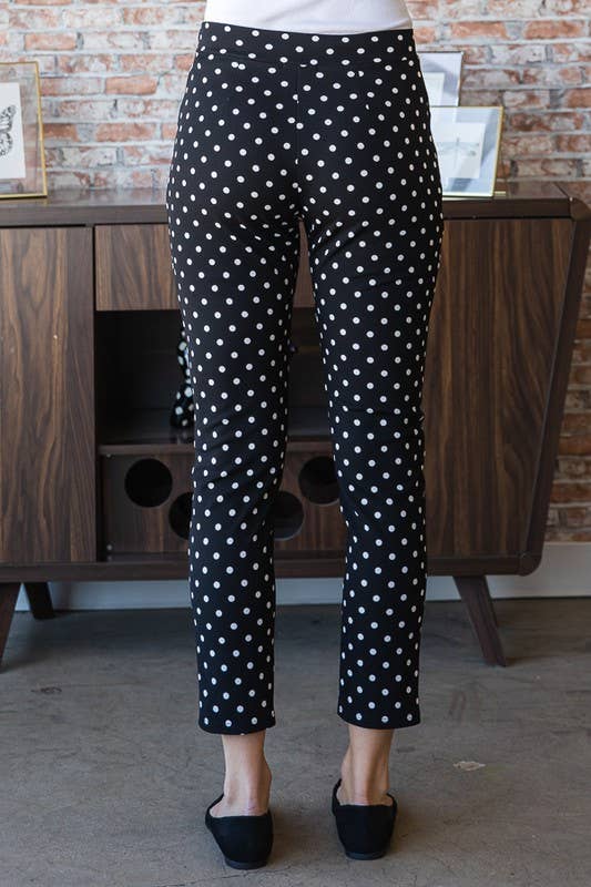 POLKA DOT STRAIGHT PANTS