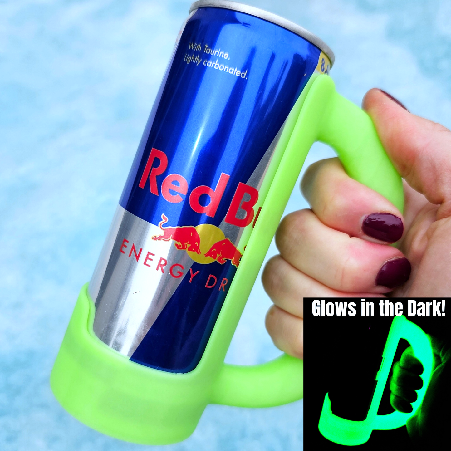 8.4 oz. SMALL Mini Redbull Slim Can Holder Handle