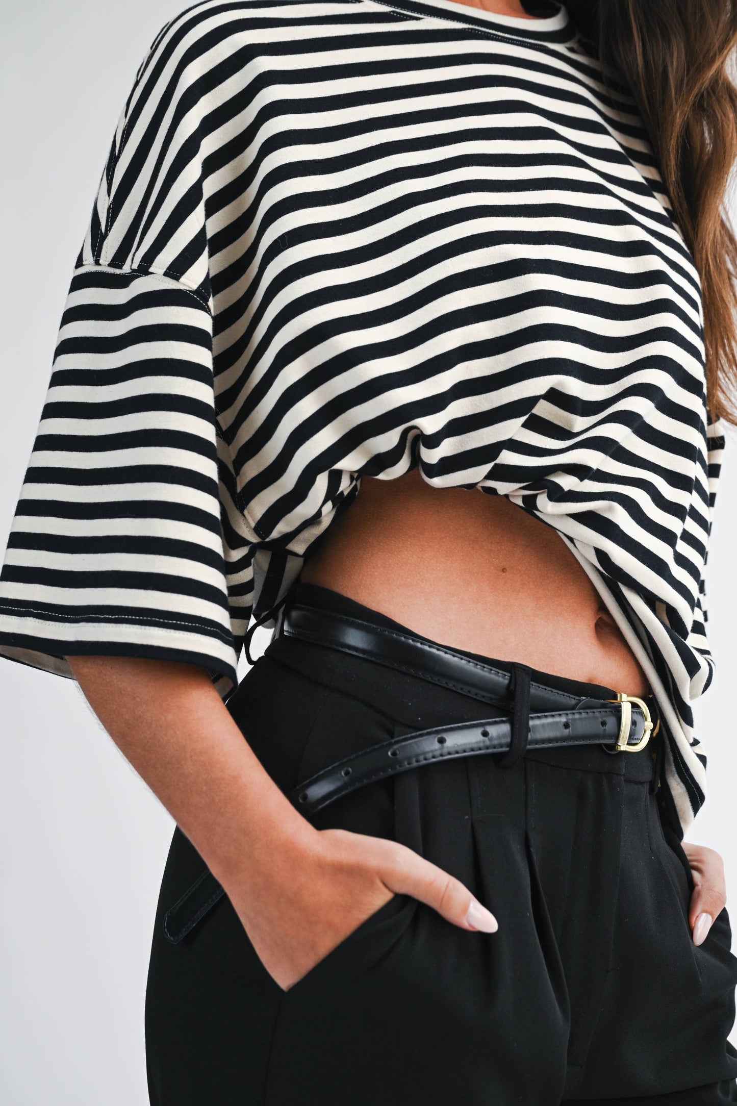 Oversized Stripe Boyfriend Tee