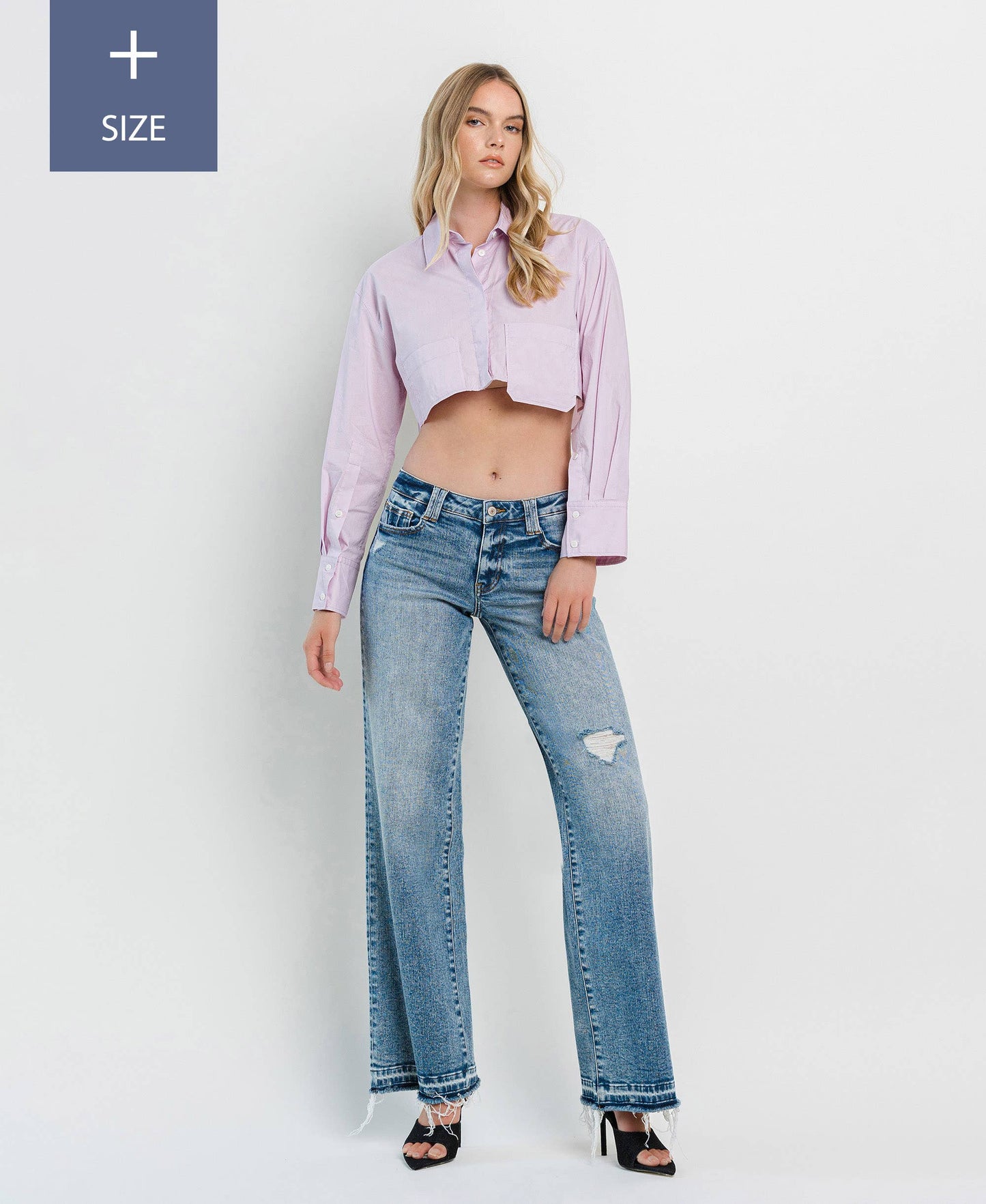 PLUS SIZE TUMMY CONTROL HIGH RISE WIDE LEG
