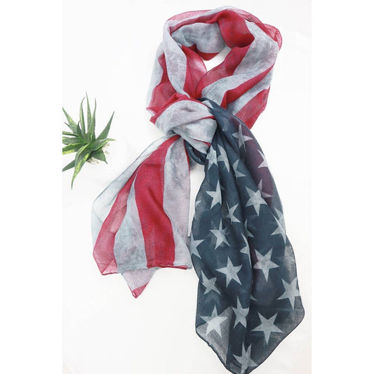 American Flag Oblong Scarf
