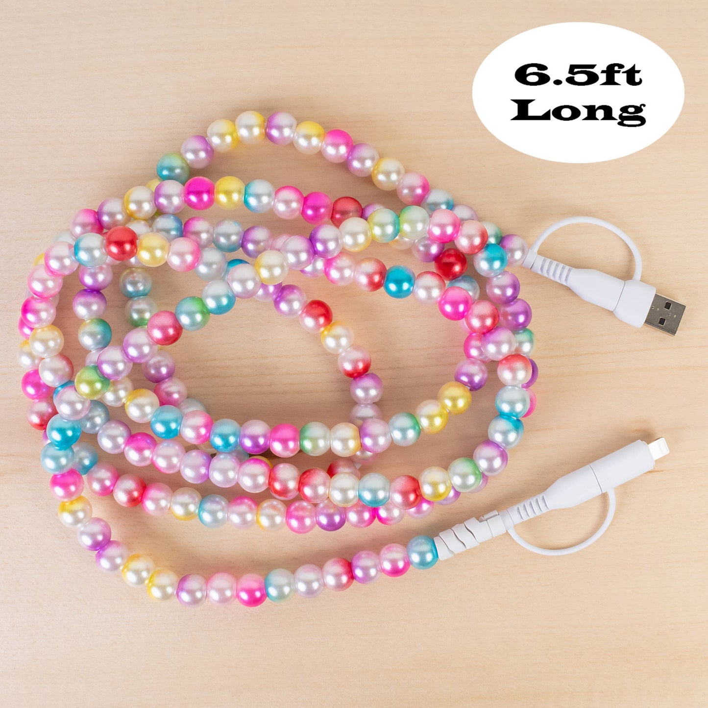 4-in-1 Extra Long Beaded Charging Cable