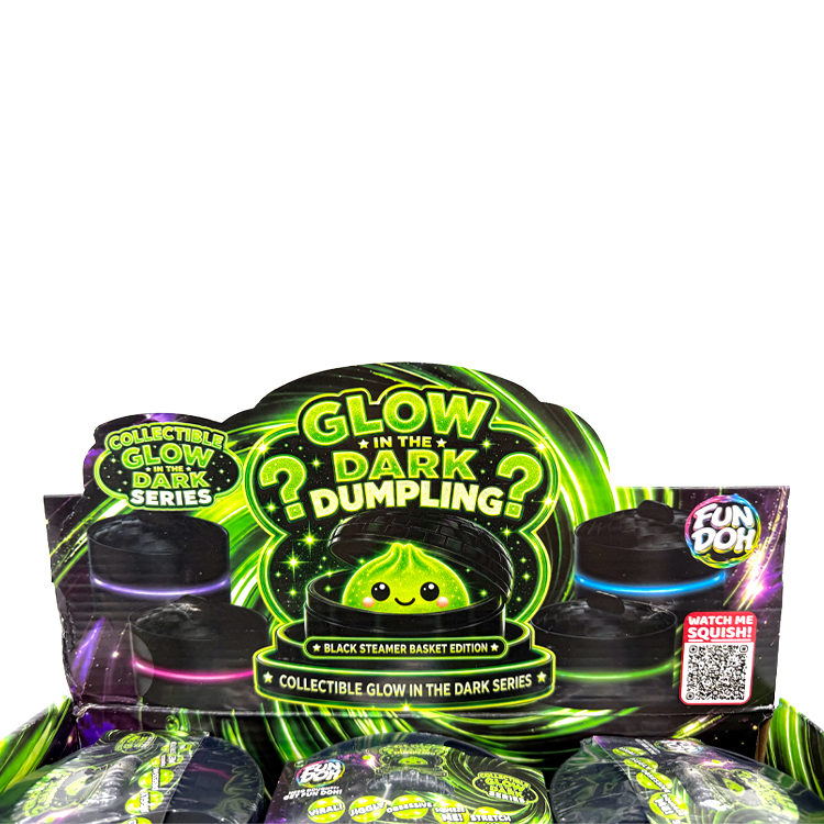 Fun Doh Glow In Dark Mystery Dumpling Squishy Black Basket