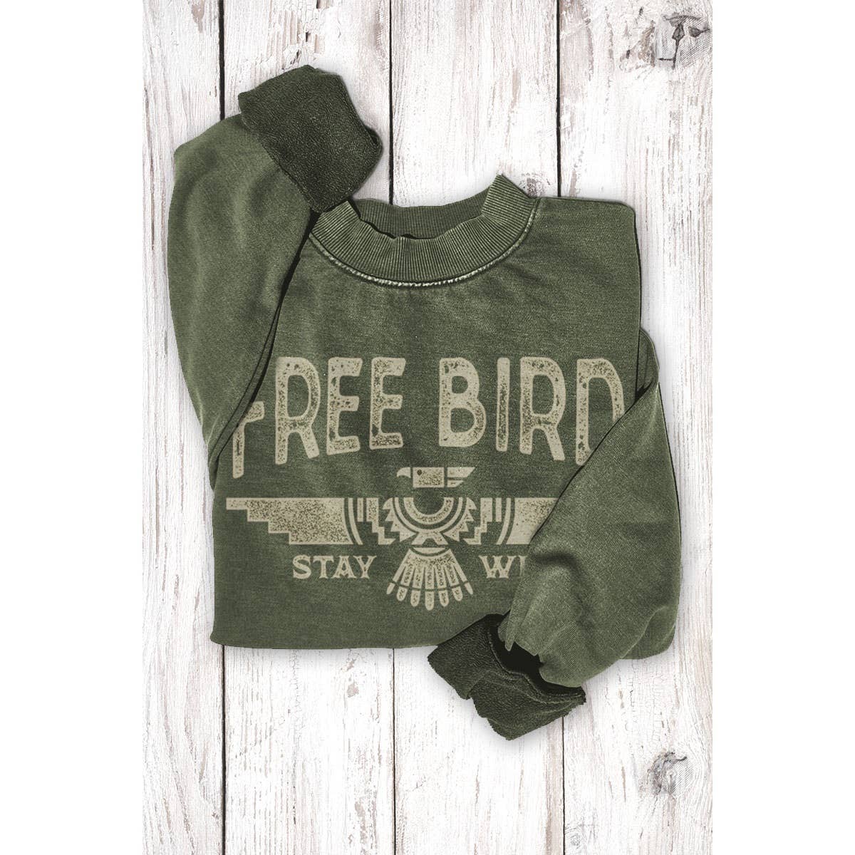 FREE BIRD  MINERAL GRAPHIC SWEATWHIRTS