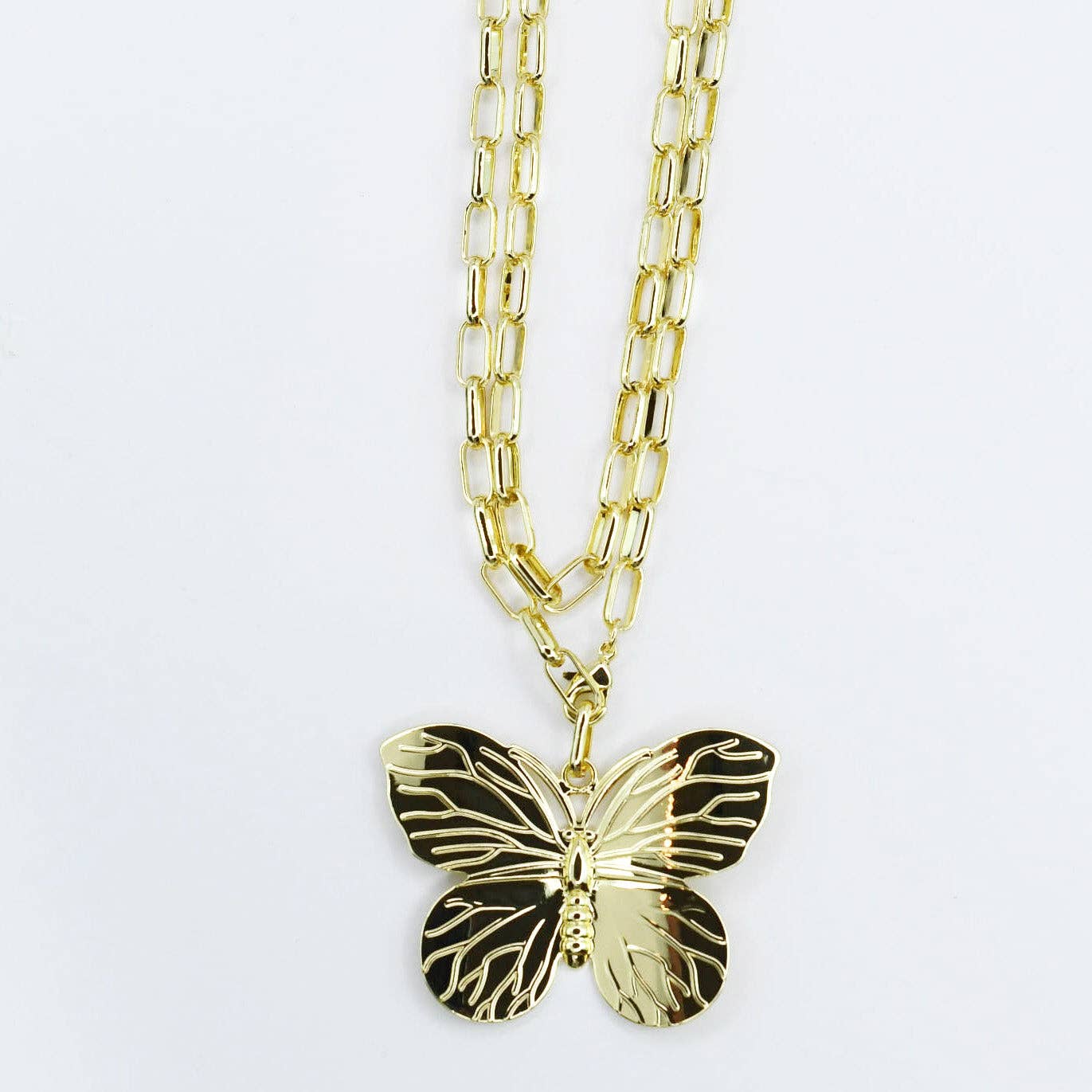 Wings of Grace Double Chain Necklace