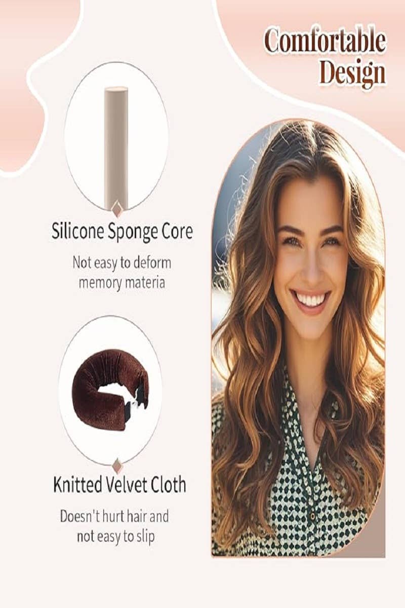 Satin Heatless Hair Curler Curling Flexi Rods Pack