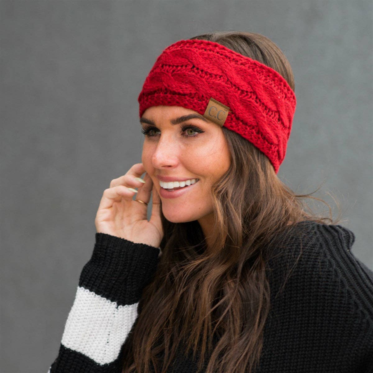 CC Cable Knit Lined Headwrap