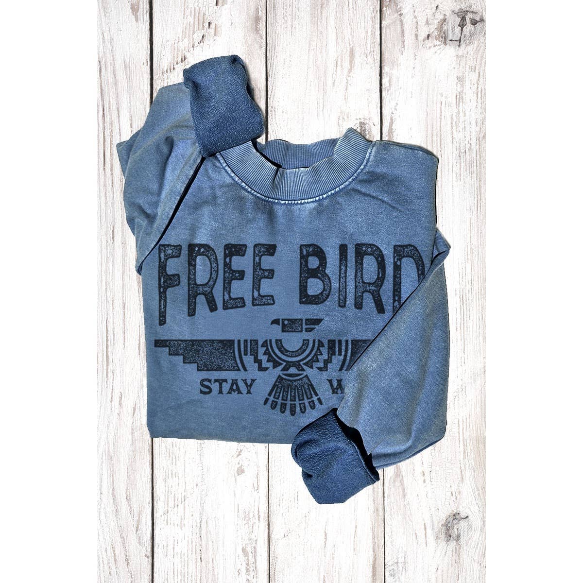 FREE BIRD  MINERAL GRAPHIC SWEATWHIRTS