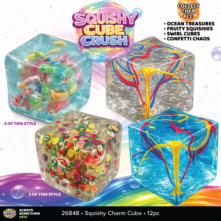 Fun Doh Squishy Charm Cube Fidget Toy Variety -