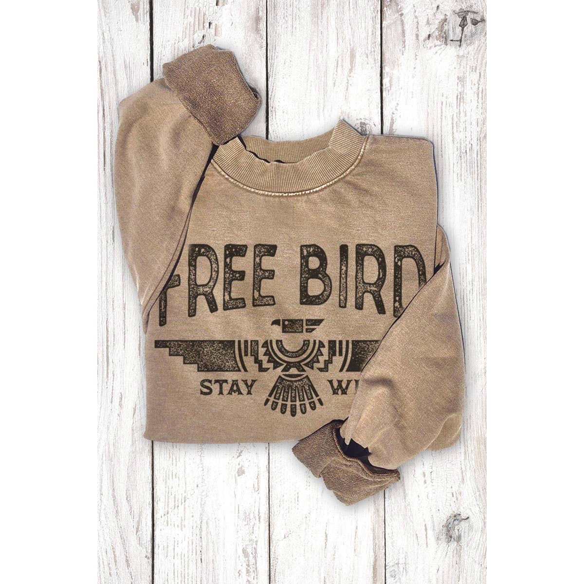 FREE BIRD  MINERAL GRAPHIC SWEATWHIRTS