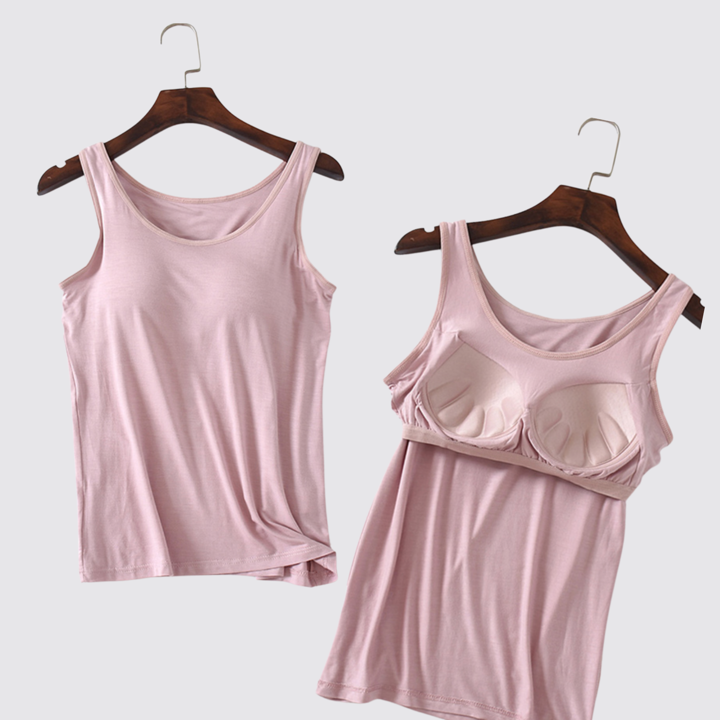 Built-In Bra Tank Tops – Modal Yoga Top for Active Comfort