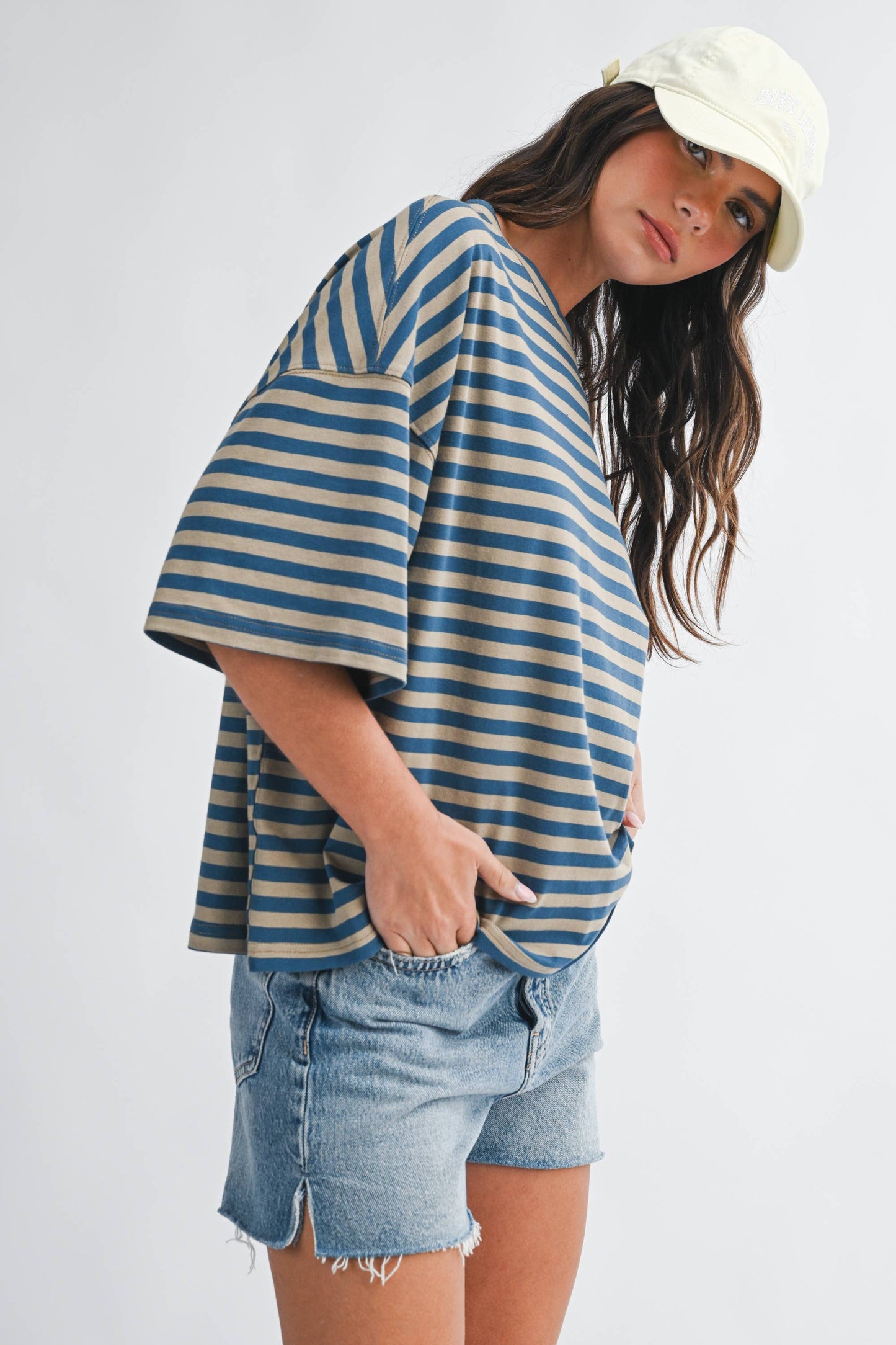 Oversized Stripe Boyfriend Tee