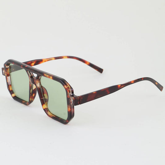 Tinted Block Aviator Sunglasses